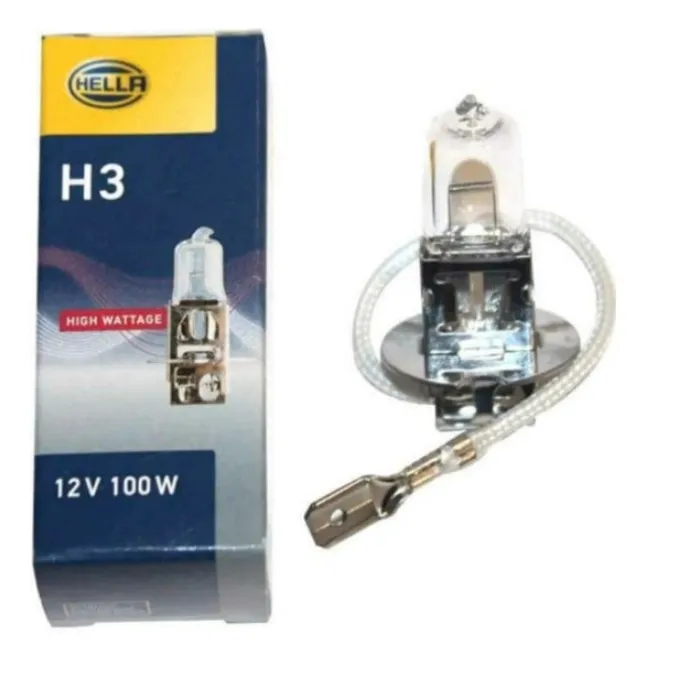 Imagine produs: Bec H3 12V 100W PK22s Halogen HELLA-CARGO (8GH 002 090-153)