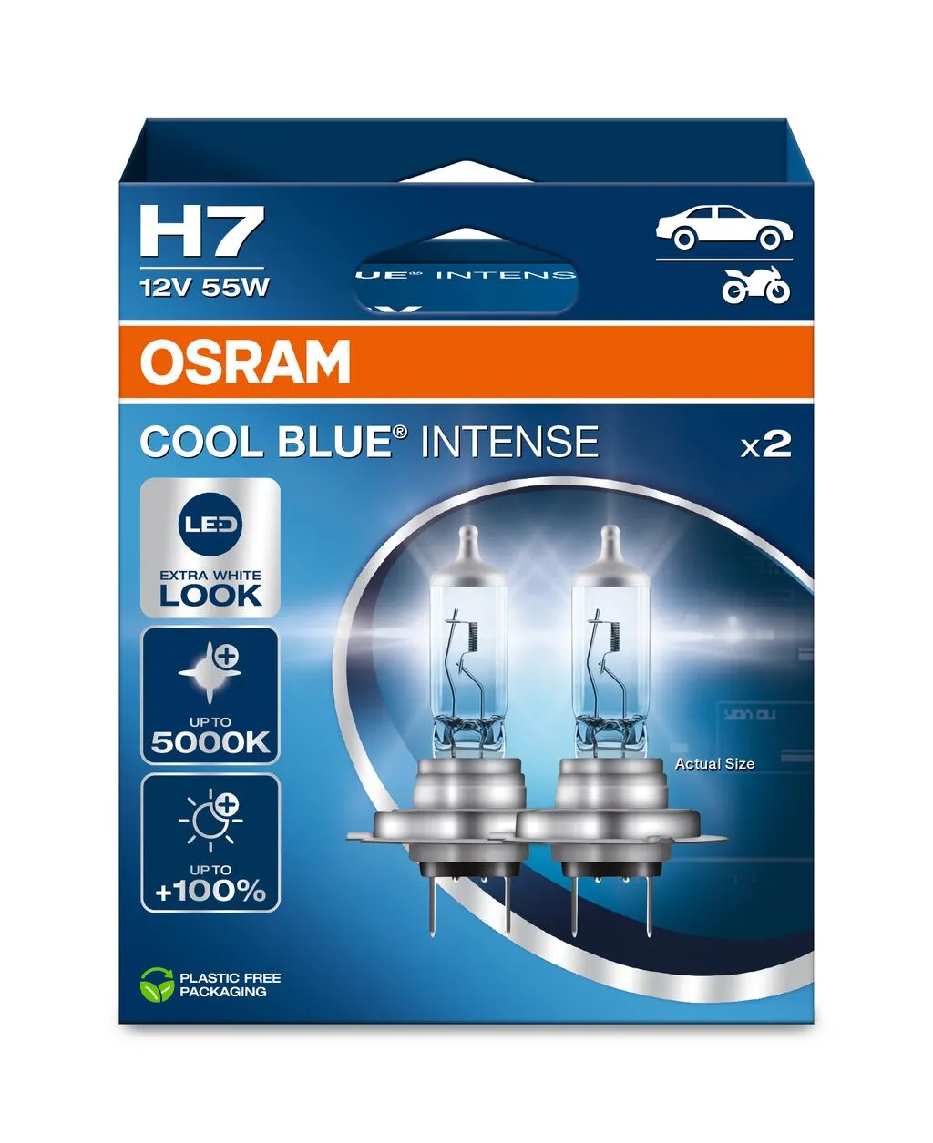 Imagine produs: Bec H7 12V 55W PX26d 5000K Halogen OSRAM (64210CBN-HCB)