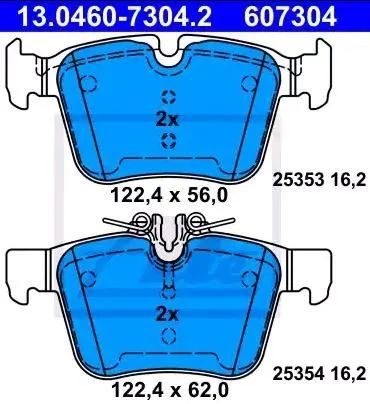 Imagine produs: Placute frana potrivite pentru MERCEDES-BENZ Clasa C ATE (13.0460-7304.2)