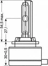 Imagine produs: Bec Xenon D1S 4300K OSRAM (66140) 85V 35W