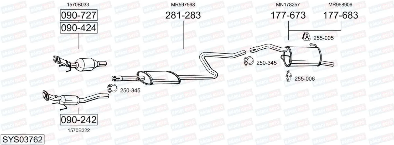 Imagine produs: Colier BOSAL (250-345)