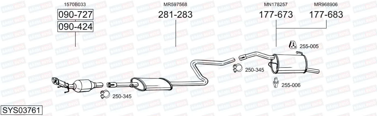 Imagine produs: Colier BOSAL (250-345)