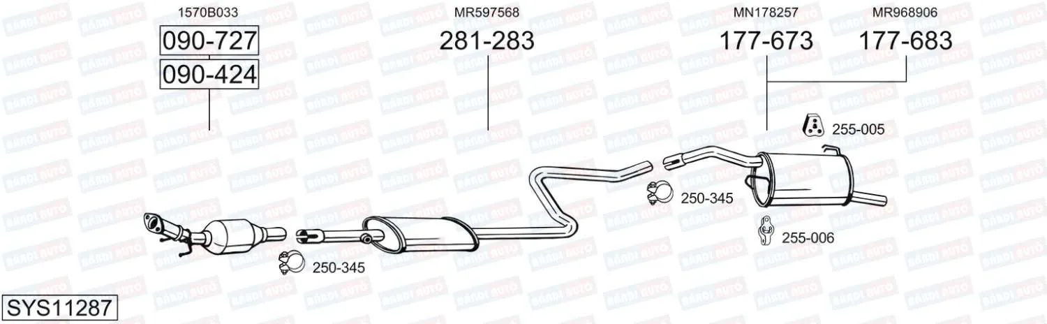 Imagine produs: Colier BOSAL (250-345)