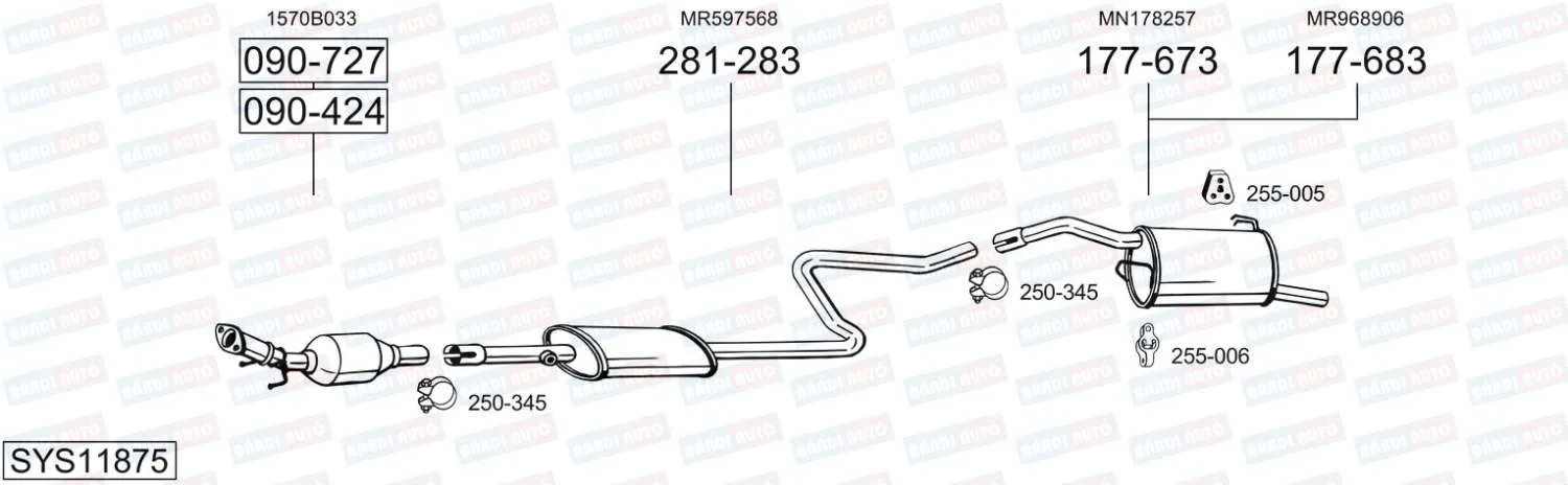 Imagine produs: Colier BOSAL (250-345)
