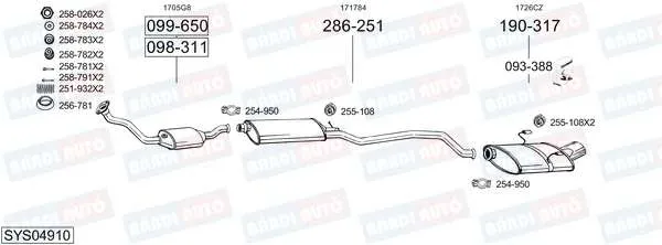 Imagine produs: Element cauciuc pt. esapament BOSAL (255-108)