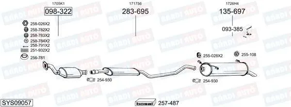 Imagine produs: Element cauciuc pt. esapament BOSAL (255-108)