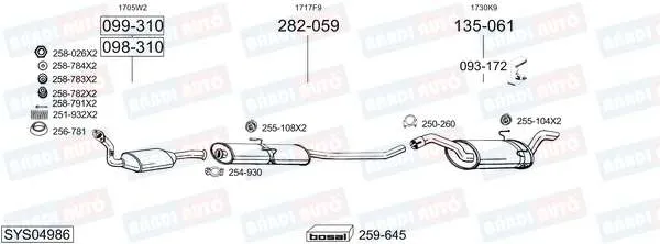 Imagine produs: Element cauciuc pt. esapament BOSAL (255-108)