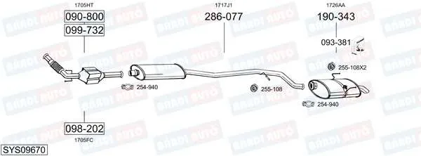 Imagine produs: Element cauciuc pt. esapament BOSAL (255-108)