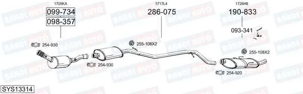 Imagine produs: Element cauciuc pt. esapament BOSAL (255-108)