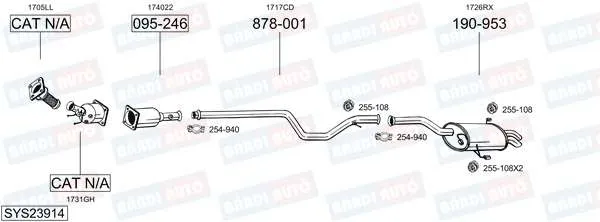 Imagine produs: Element cauciuc pt. esapament BOSAL (255-108)