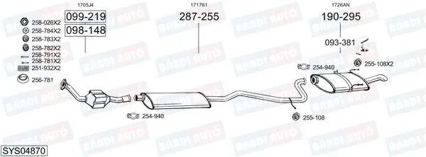 Imagine produs: Element cauciuc pt. esapament BOSAL (255-108)