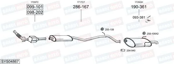 Imagine produs: Element cauciuc pt. esapament BOSAL (255-108)