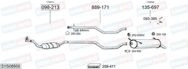 Imagine produs: Element cauciuc pt. esapament BOSAL (255-108)