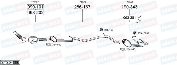 Imagine produs: Element cauciuc pt. esapament BOSAL (255-108)