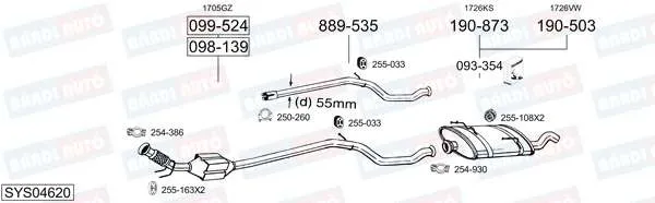 Imagine produs: Element cauciuc pt. esapament BOSAL (255-108)