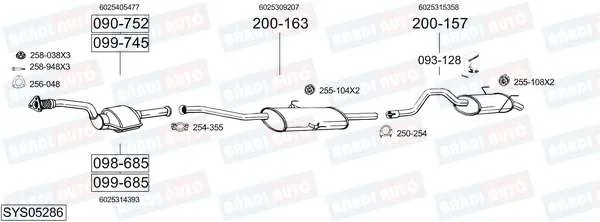 Imagine produs: Element cauciuc pt. esapament BOSAL (255-108)