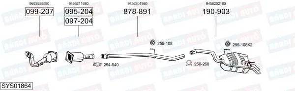 Imagine produs: Element cauciuc pt. esapament BOSAL (255-108)