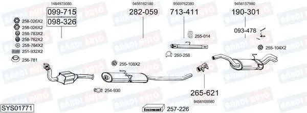 Imagine produs: Element cauciuc pt. esapament BOSAL (255-108)