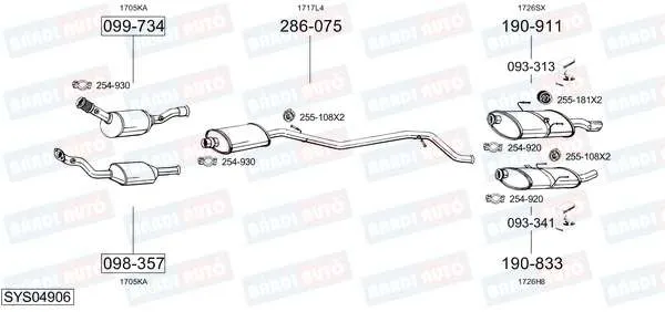Imagine produs: Element cauciuc pt. esapament BOSAL (255-108)
