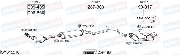 Imagine produs: Element cauciuc pt. esapament BOSAL (255-108)