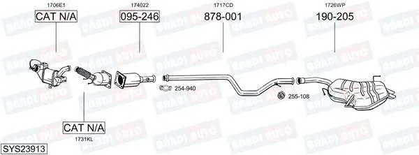 Imagine produs: Element cauciuc pt. esapament BOSAL (255-108)