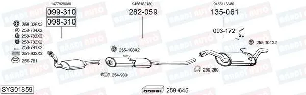 Imagine produs: Element cauciuc pt. esapament BOSAL (255-108)