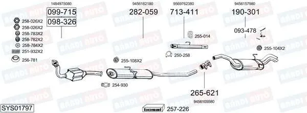 Imagine produs: Element cauciuc pt. esapament BOSAL (255-108)