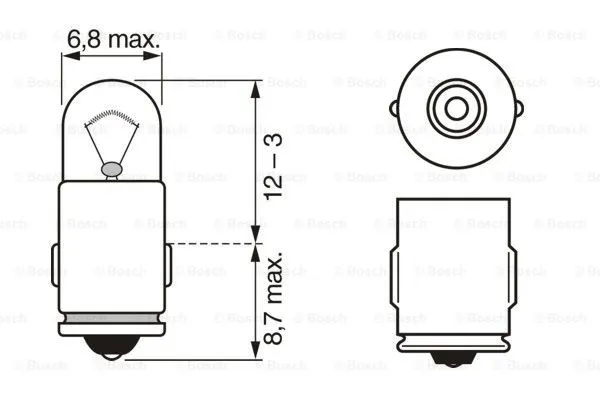 Imagine produs: Bec T2W 2W BOSCH (1 987 302 224)