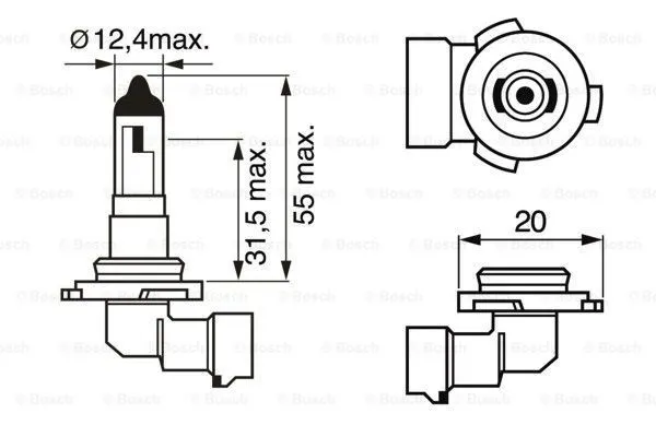 Imagine produs: Bec H10 12V 42W PY20d BOSCH (1 987 302 083)