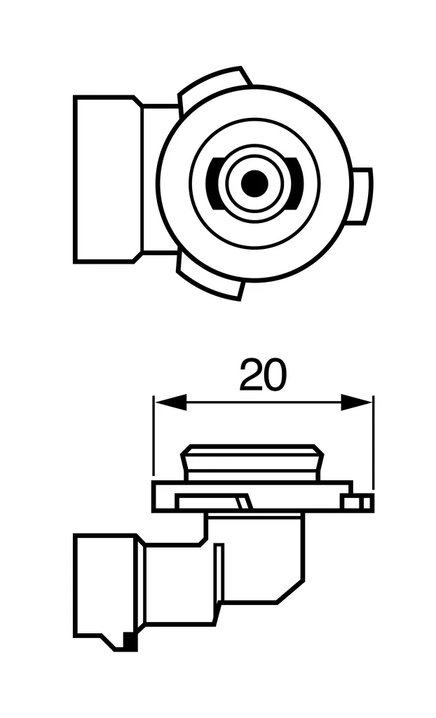 Imagine produs: Bec H10 12V 42W PY20d BOSCH (1 987 302 083)