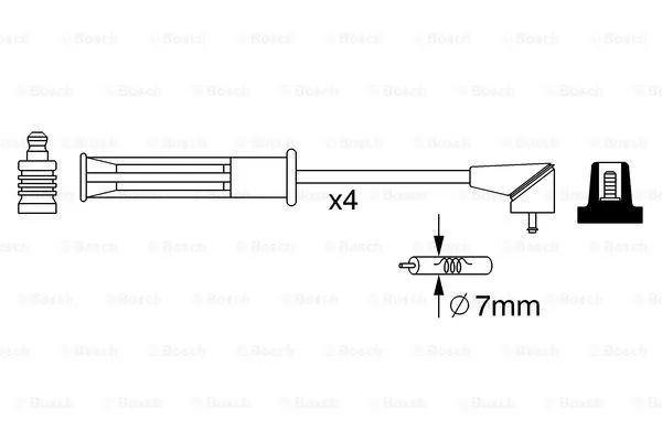 Imagine produs: Set fise bujii BOSCH (0 986 357 256)