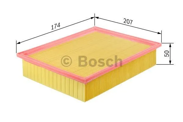 Imagine produs: Cartus filtru aer pentru MERCEDES-BENZ Clasa A B 173,5 mm BOSCH (1 457 433 585)