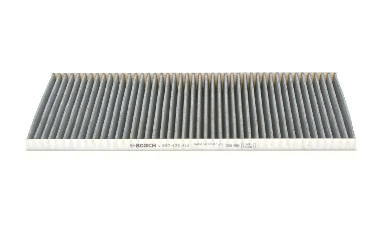 Imagine produs: Filtru polen cu carbon activ pentru MERCEDES-BENZ Clasa A B 394 mm x 184 mm x 32 mm BOSCH (1 987 432 410)