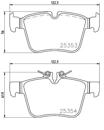 Imagine produs: Placute de frana potrivite pentru MERCEDES-BENZ Clasa C GLC BREMBO (P 50 122)
