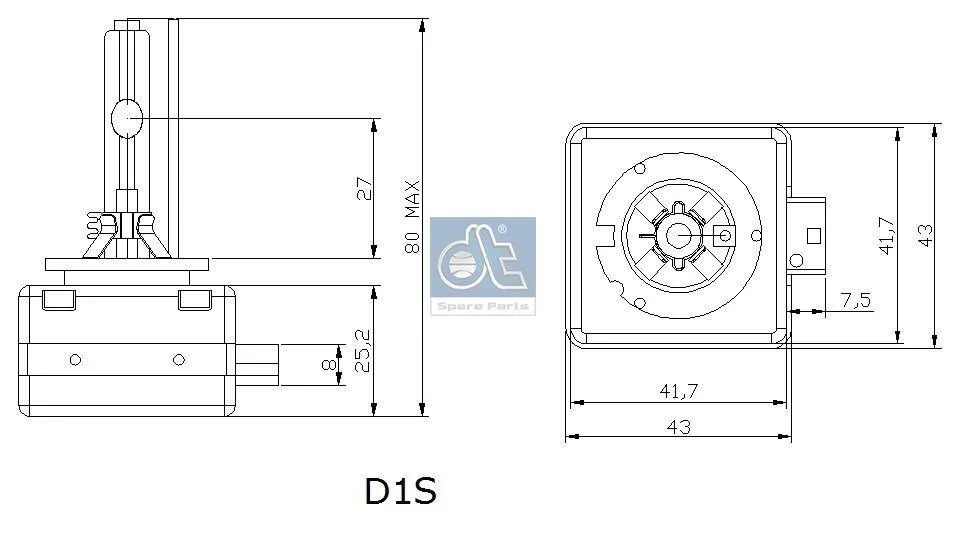 Imagine produs: Bec Xenon D1S 85V 35W PK32d-2 DT-CARGO (3.32943)