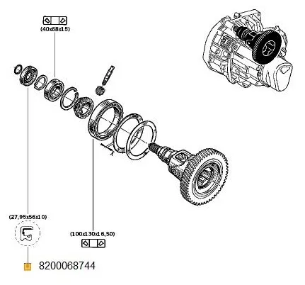 Imagine produs: Semering planetara / diferential ELRING (050.560)