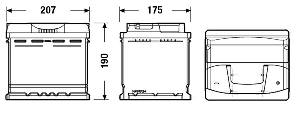 Imagine produs: Acumulator 50Ah 450A 12V EXIDE (EB500)