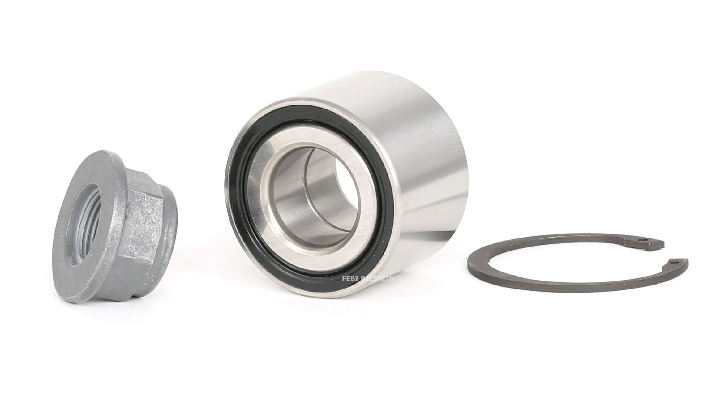 Imagine produs: Set rulment roata axa spate stanga / dreapta cu inel siguranta cu piulita cu role conice 52 mm FEBI (05538)