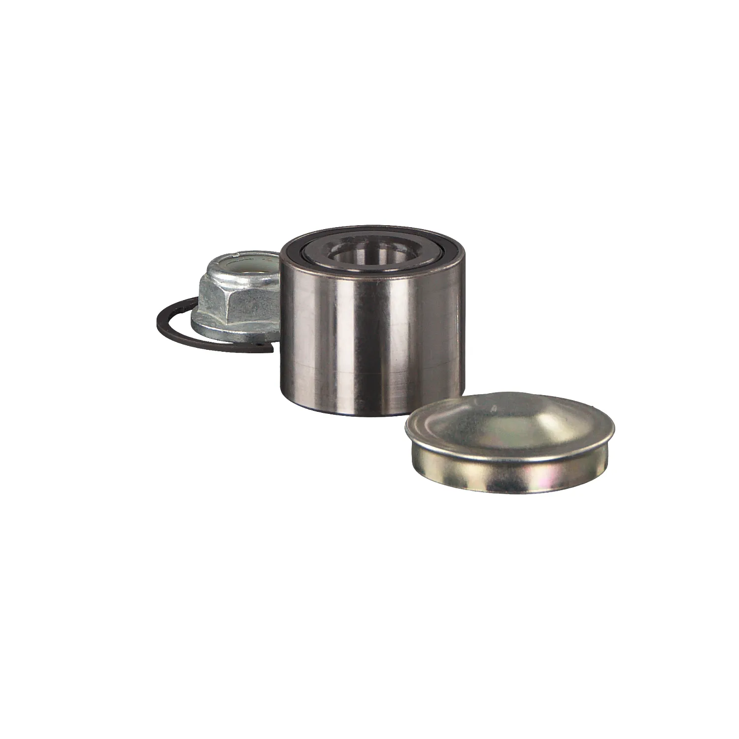 Imagine produs: Set rulment roata axa spate stanga / dreapta cu inel siguranta cu capac vaselina 55 mm rulment cu role conice FEBI (30545)