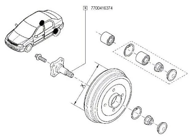 Imagine produs: Butuc roata spate GSP (9499032)