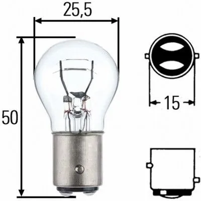Imagine produs: Bec P21/5W 12V 21/5W BAY15d Halogen HELLA (8GD 002 078-123)