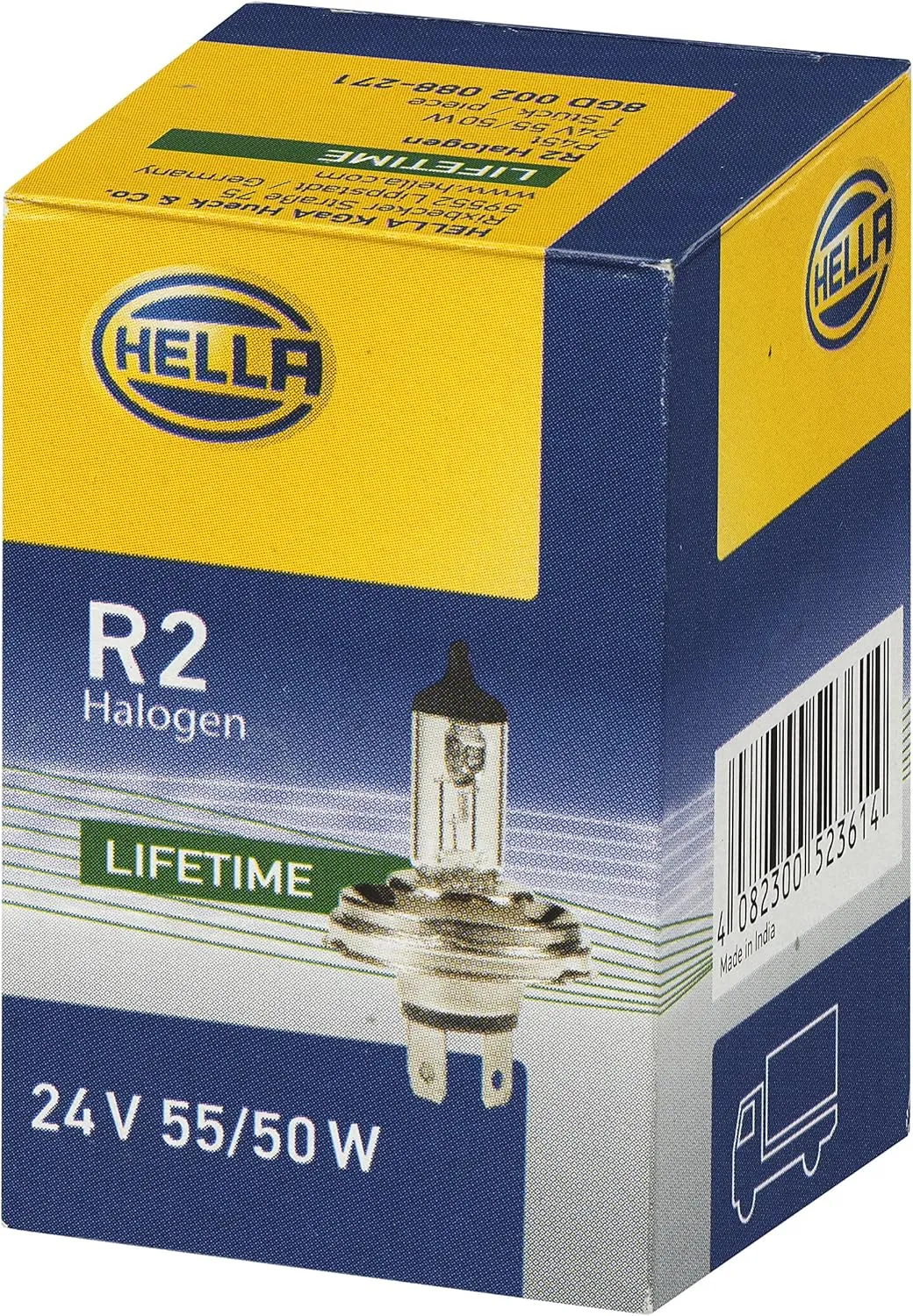 Imagine produs: Bec R2 (Bilux) 24V 55/50W P45t 4200K Halogen HELLA-CARGO (8GD 002 088-271)