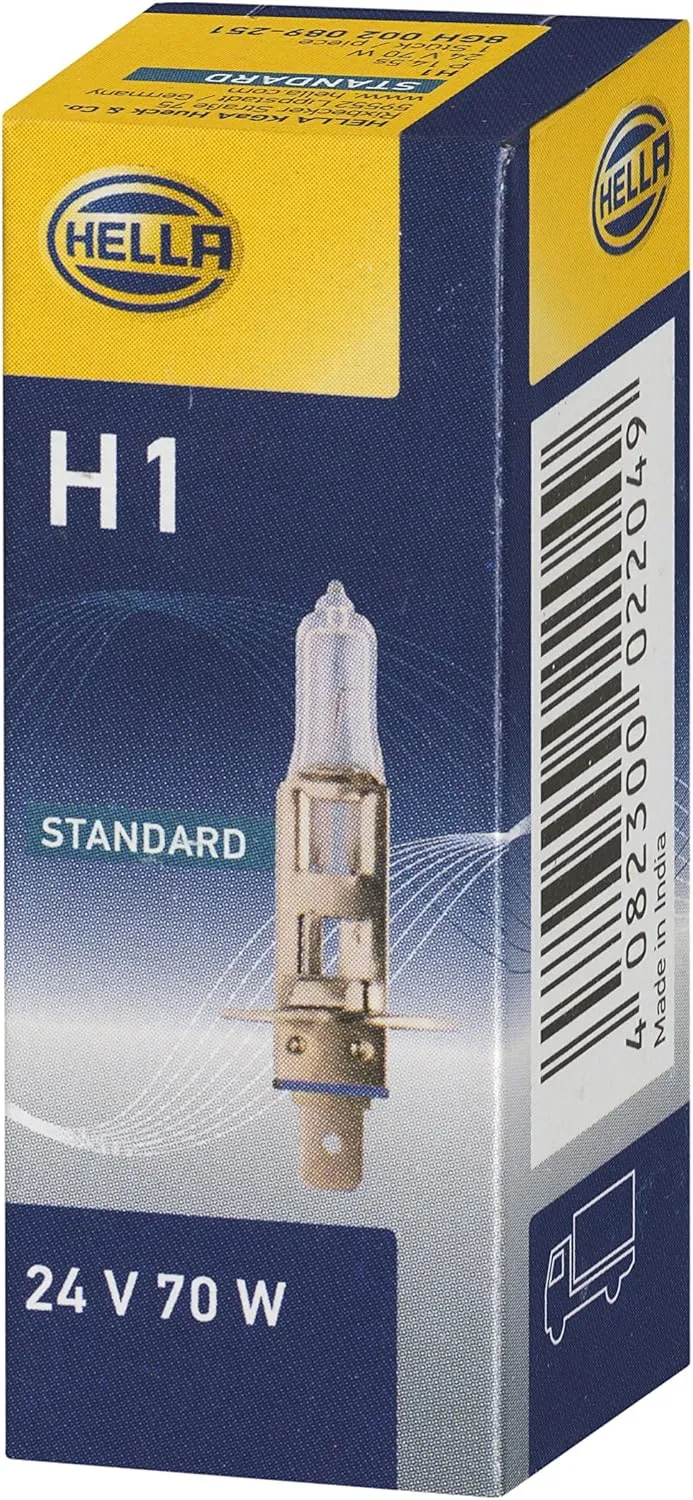 Imagine produs: Bec H1 24V 70W P14,5s 4200K Halogen HELLA (8GH 002 089-251)