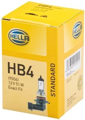 Imagine produs: Bec HB4 12V 51W P22d 3300K Halogen HELLA (8GH 005 636-121)