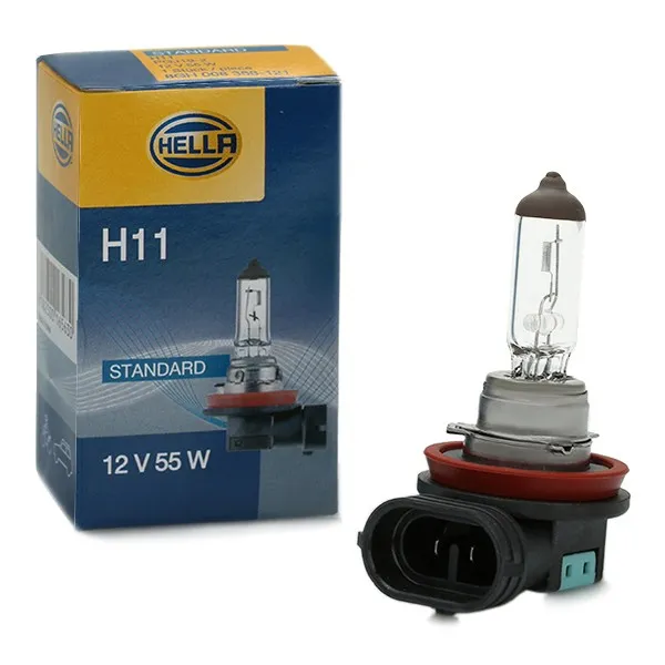 Imagine produs: Bec H11 12V 55W PGJ19-2 3700K Halogen HELLA (8GH 008 358-121)
