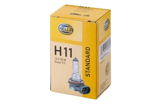 Imagine produs: Bec H11 12V 55W PGJ19-2 3700K Halogen HELLA (8GH 008 358-121)