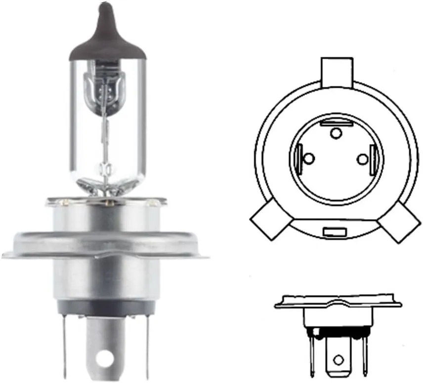 Imagine produs: Bec H4 12V 100/90W P43t-38 Halogen HELLA (8GJ 002 525-203)
