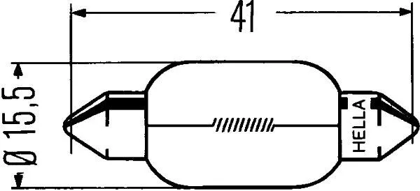 Imagine produs: Bec C15W 12V 15W SV8,5-8 Halogen HELLA-CARGO (8GM 002 091-141)