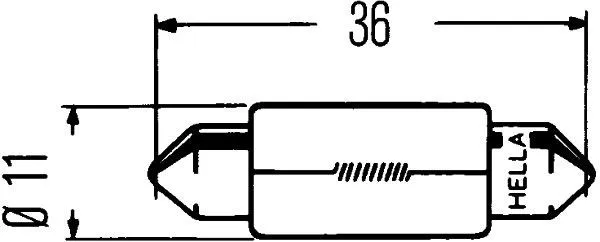 Imagine produs: Bec C5W 12V 5W SV8,5-8 Halogen HELLA (8GM 002 092-121)