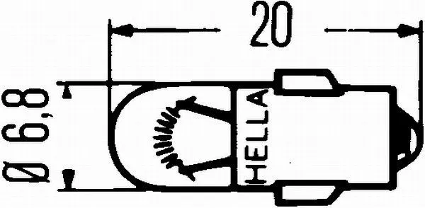 Imagine produs: Bec T2W 12V 2W BA7s HELLA-CARGO (8GP 002 066-121)